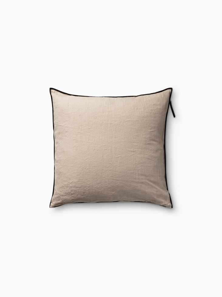 Spirit of the Nomad cushion cover in washed linen - Desert Beige