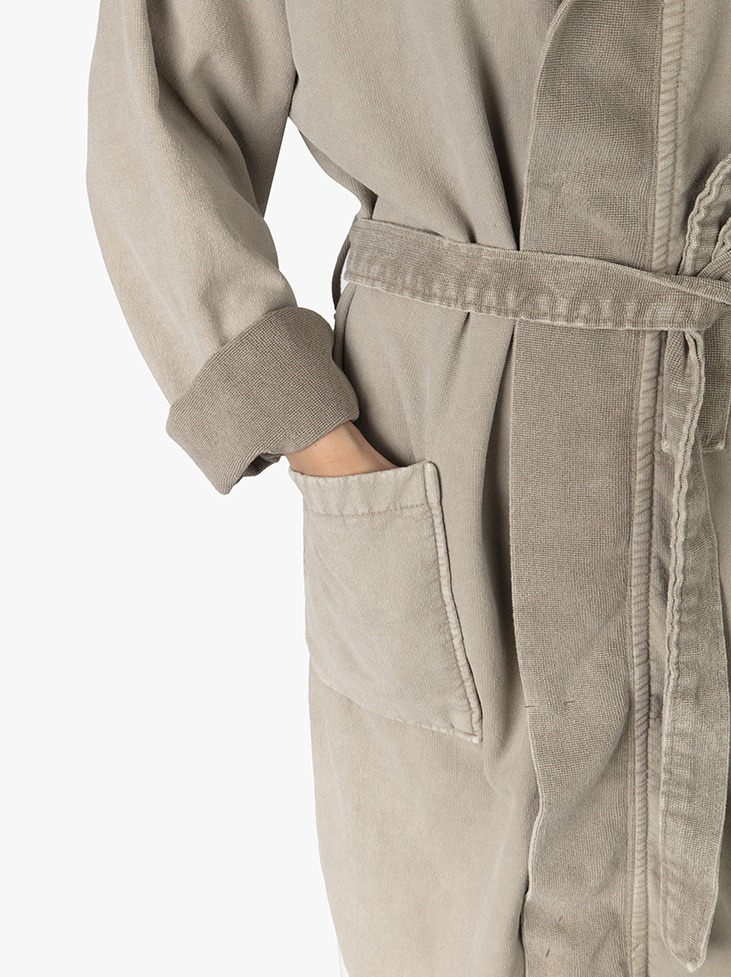 Spirit of the Nomad Bathrobe with hoodie  Desert Beige