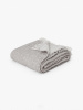 LINEN THROW - Misty Grey/Off White LINEN THROW - Misty Grey/Off White