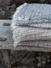 LINEN THROW - Misty Grey/Off White LINEN THROW - Misty Grey/Off White