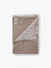 LINEN THROW - Ash Brown/Off White LINEN THROW - Ash Brown/Off White