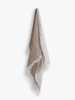 LINEN THROW - Ash Brown/Off White LINEN THROW - Ash Brown/Off White