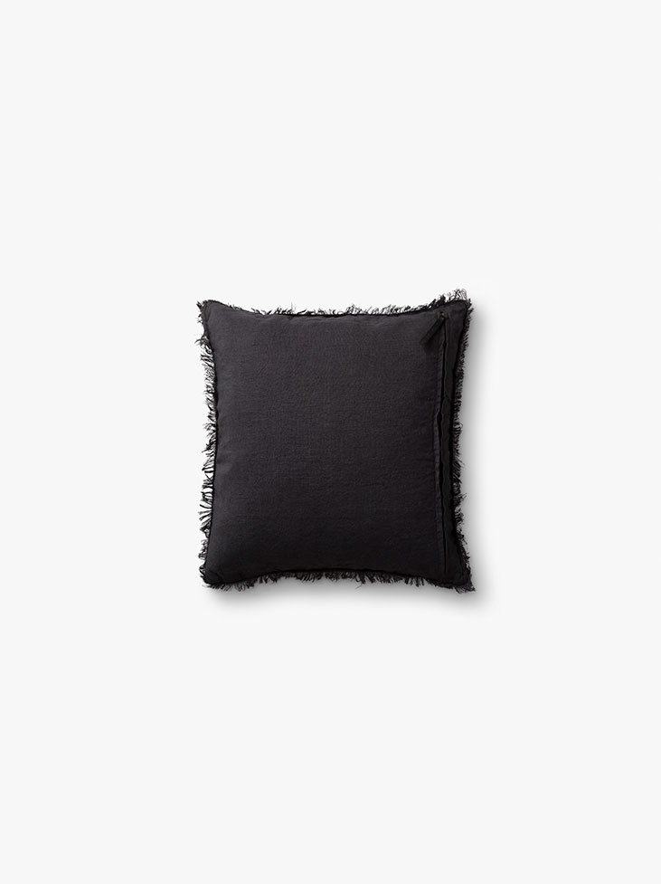 CUSHION COVER VELVET & LINEN - Lava Grey