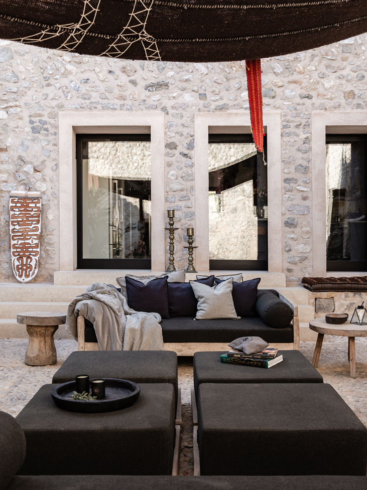 Spirit of the Nomad cushion cover in washed linen