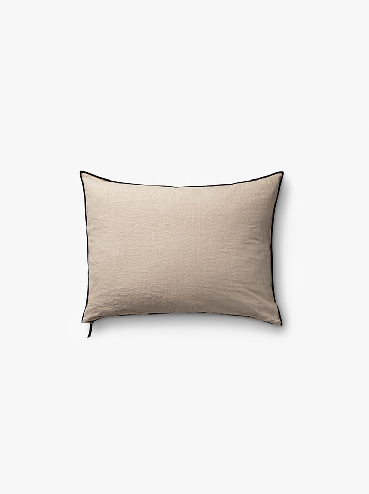 Spirit of the Nomad cushion cover in washed linen - Desert Beige