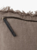 CUSHION COVER VELVET & LINEN - Ash Brown CUSHION COVER VELVET & LINEN - Ash Brown