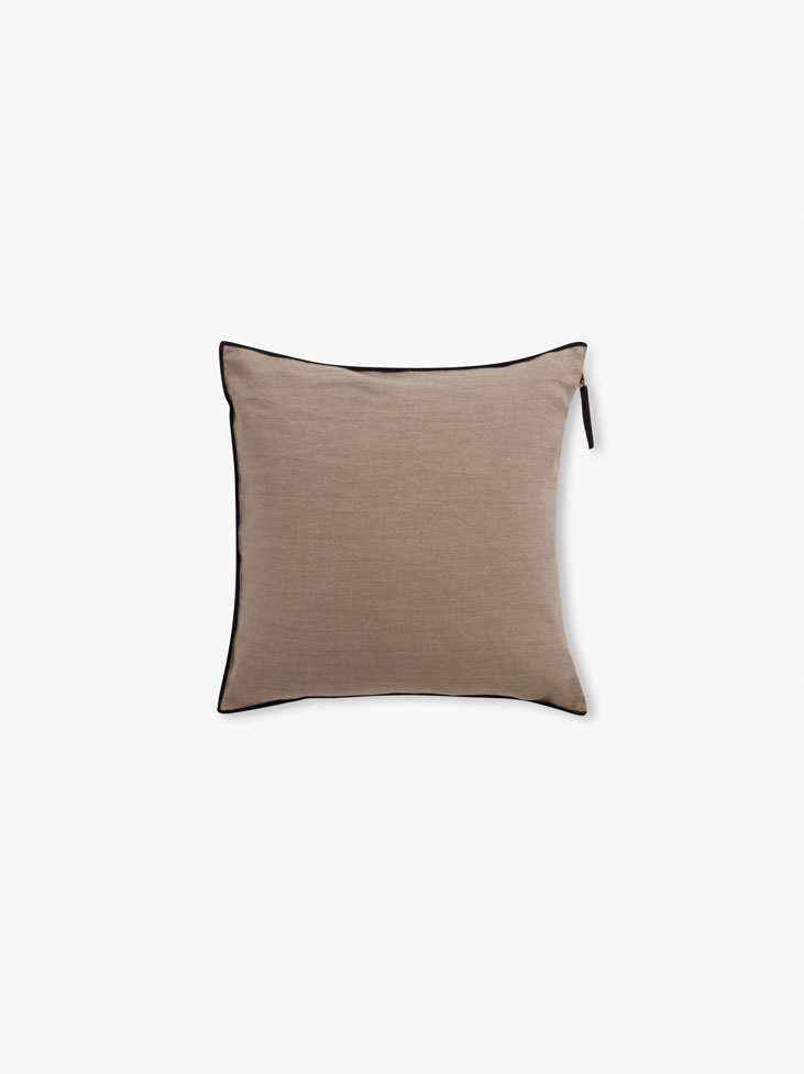 CUSHION COVER  WASHED LINEN - Ash Brown