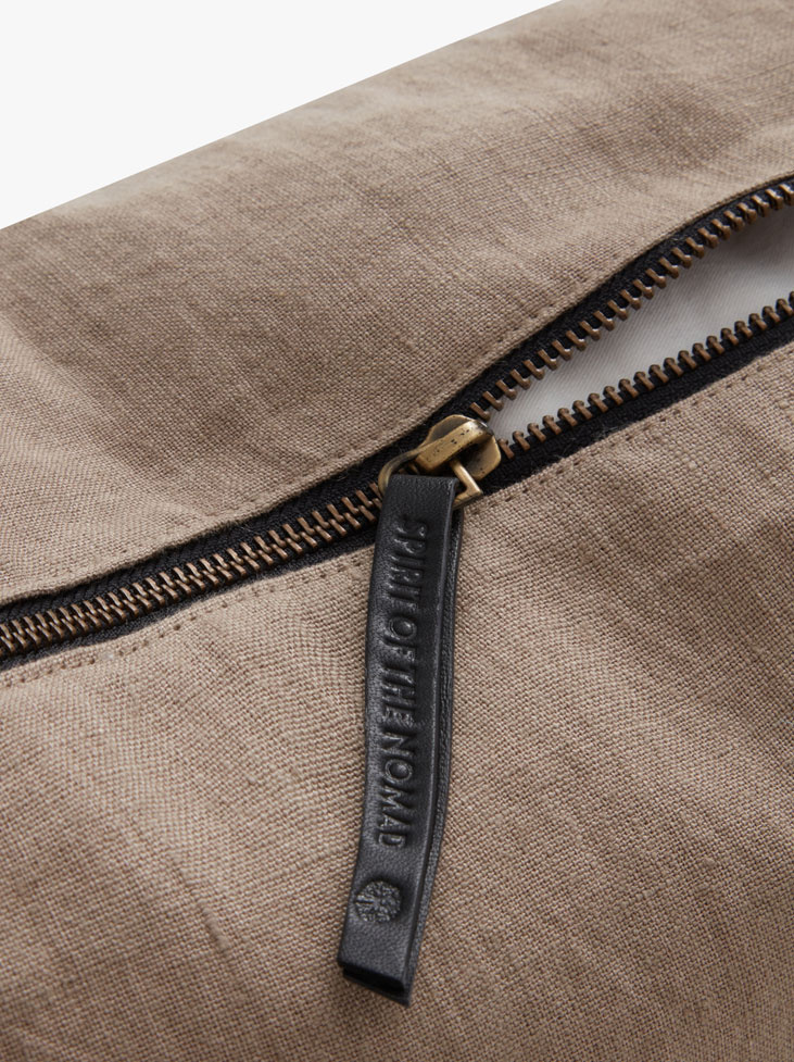 CUSHION COVER  WASHED LINEN - Ash Brown